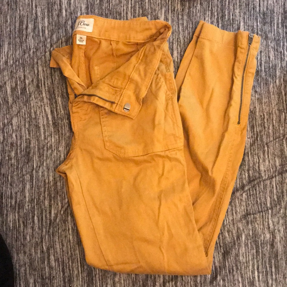 New and never worn J. Crew mustard stretch chinos
